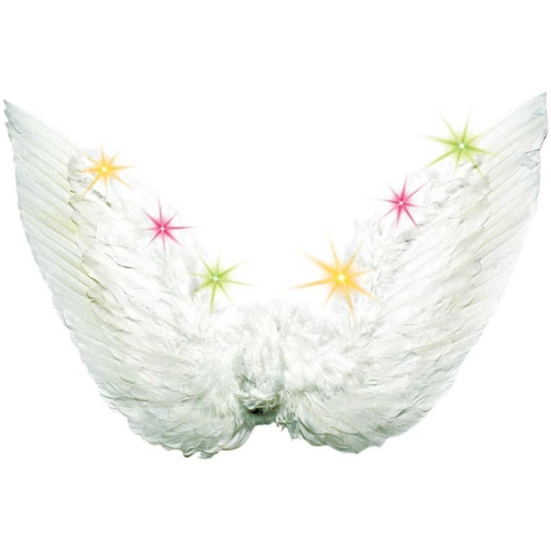 Heavenly angel wings with light effect 68 x 45cm