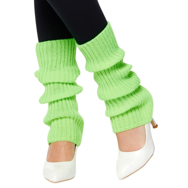 Leg warmers for women neon green long