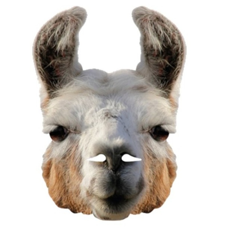 Llama cardboard mask 28 x 20cm