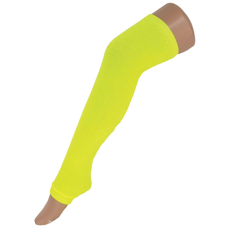Neon yellow 80s thigh highs
