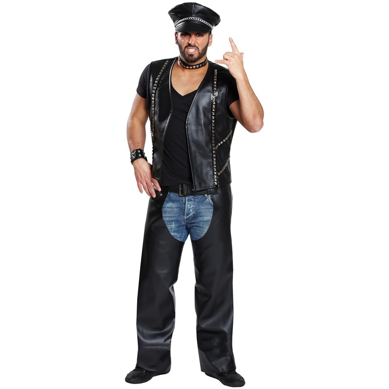 Rocker vest men's costume 48