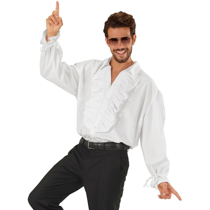 White ruffled shirt Sandro M-L