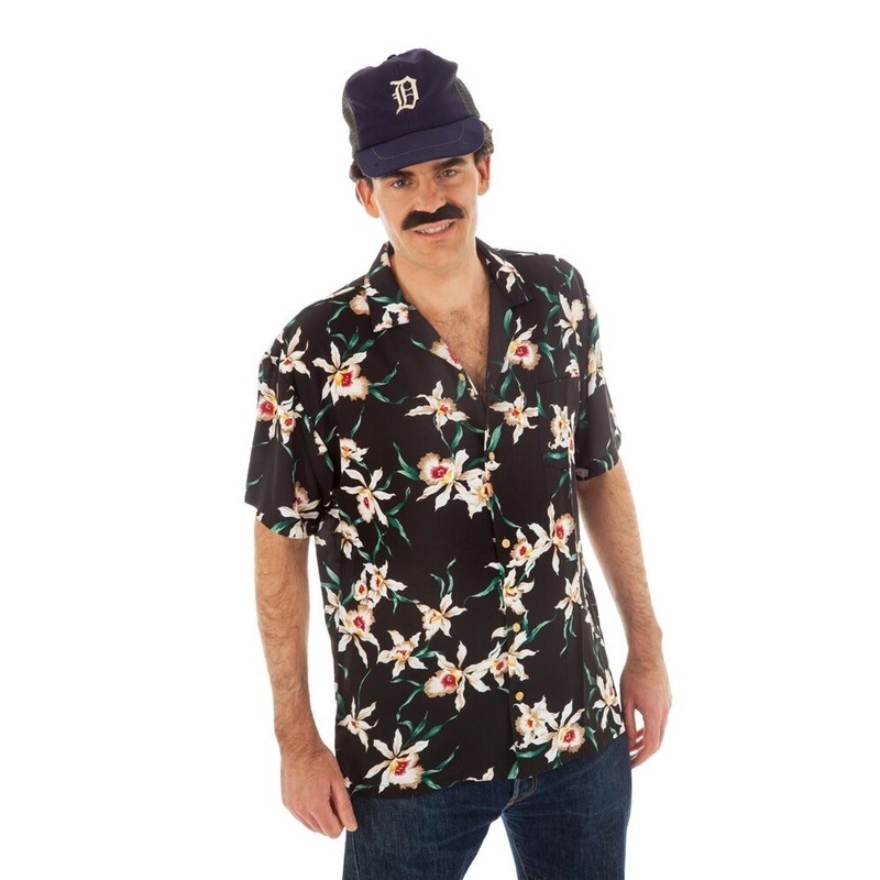 80s Hawaii shirt black M