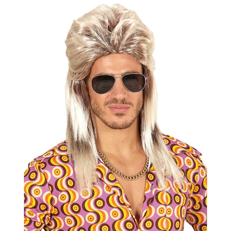 Blonde mullet wig