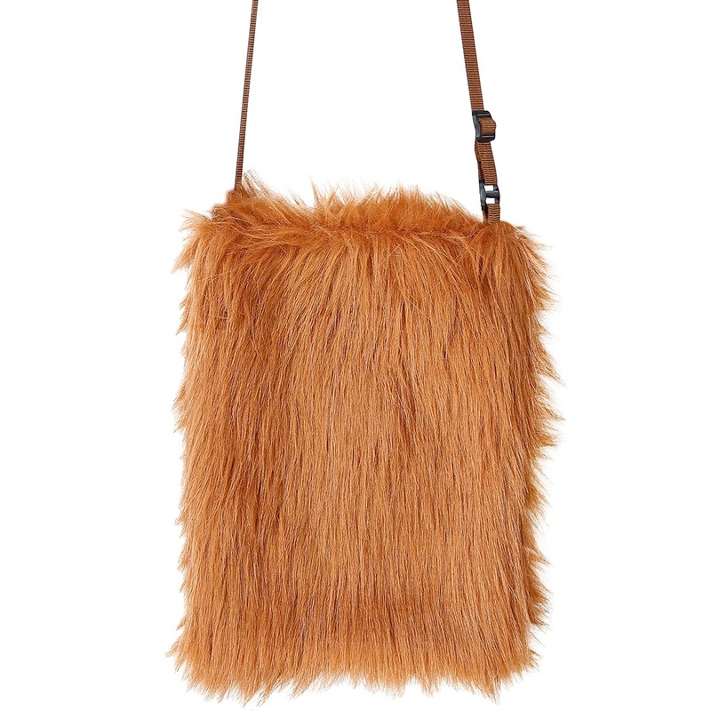 Brown plush bag