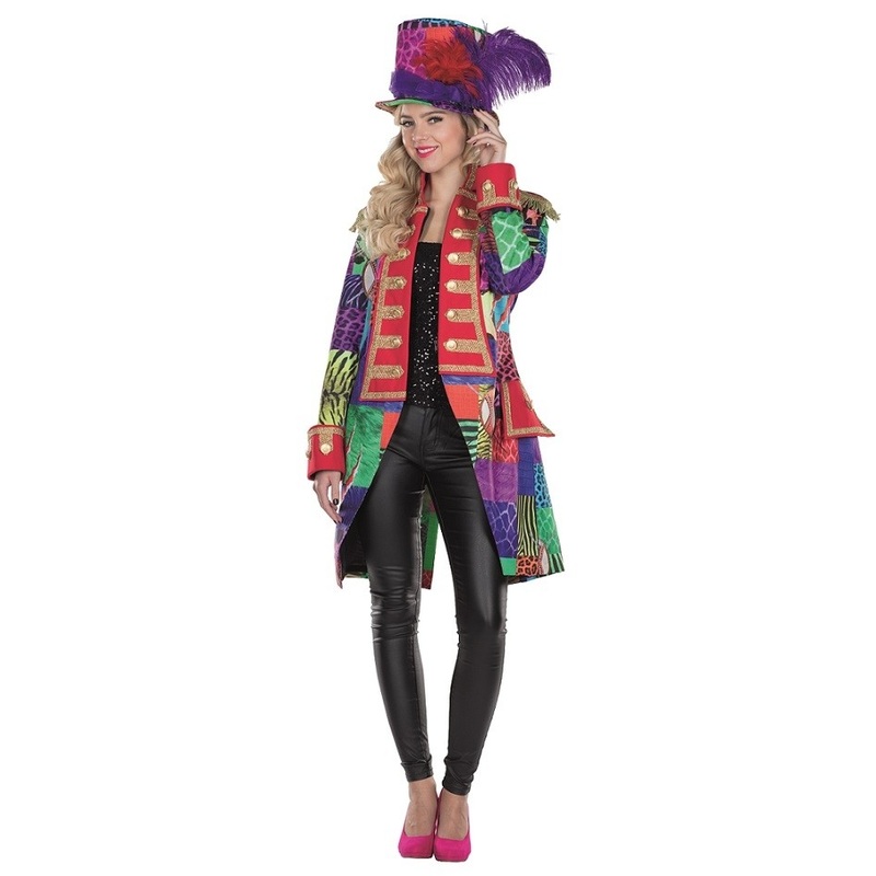 Colorful patched tailcoat for women 36