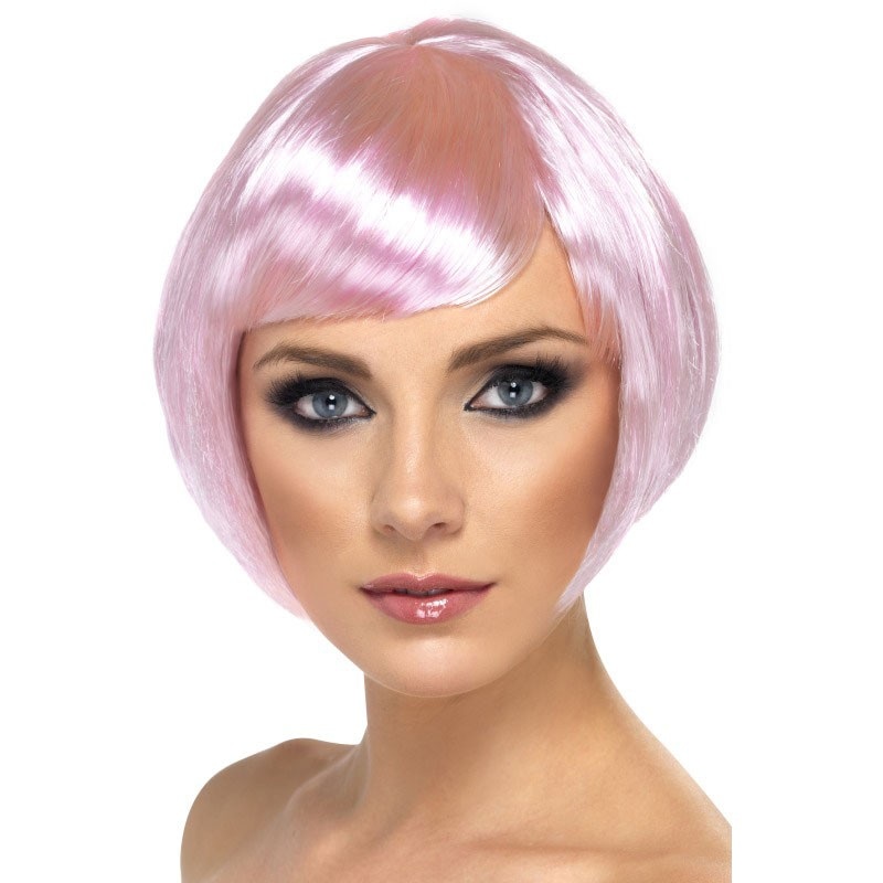 Elegant bob wig pink
