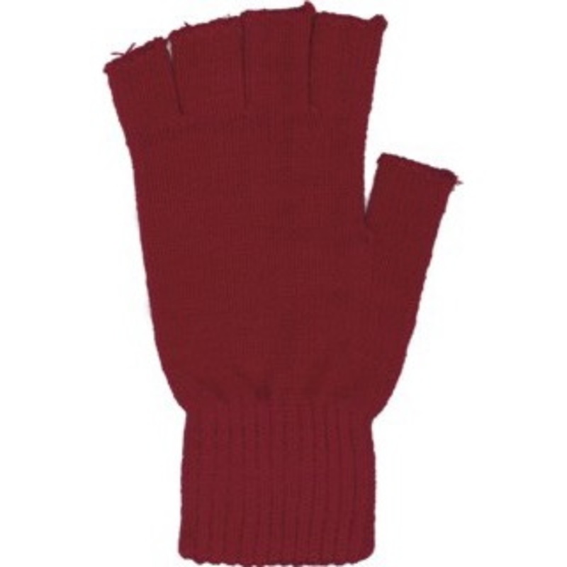 Fingerless cloth gloves in red