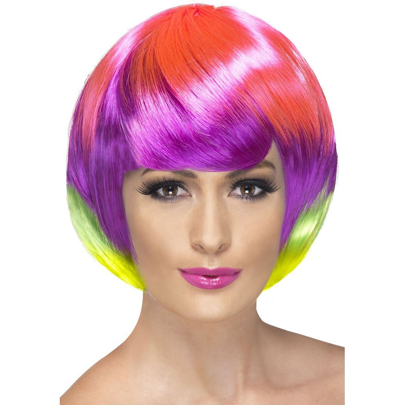 Funky neon wig for women