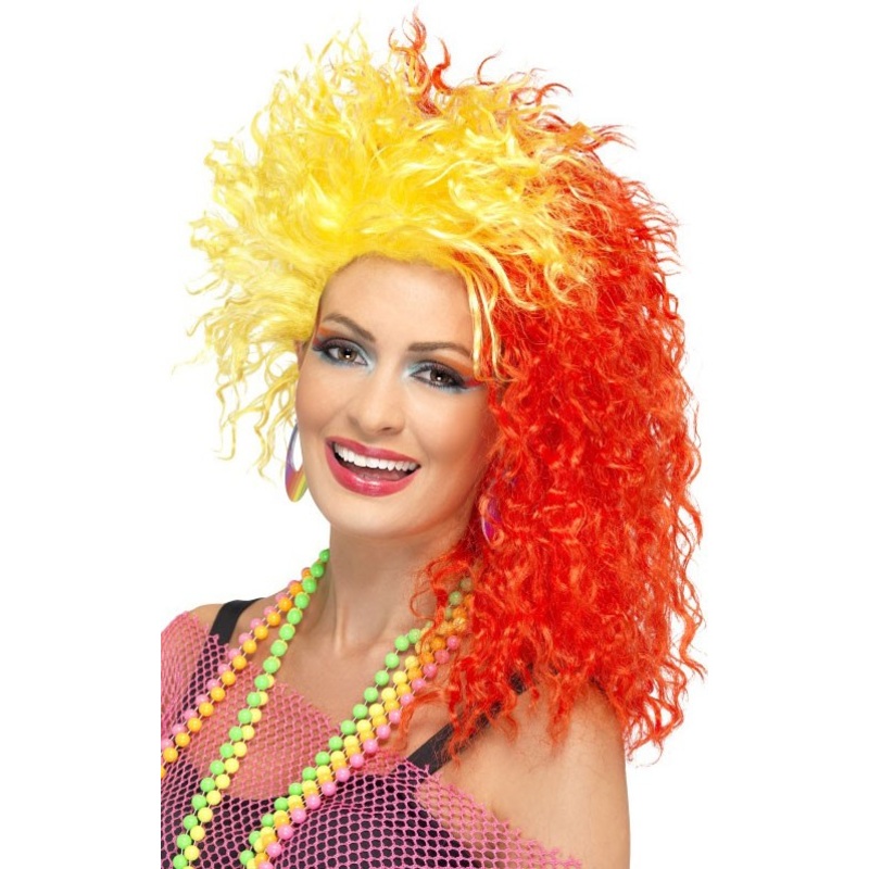 Funky Punky Girl wig yellow-red