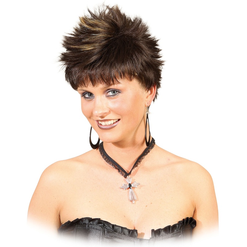 Funky punky wig brown unisex