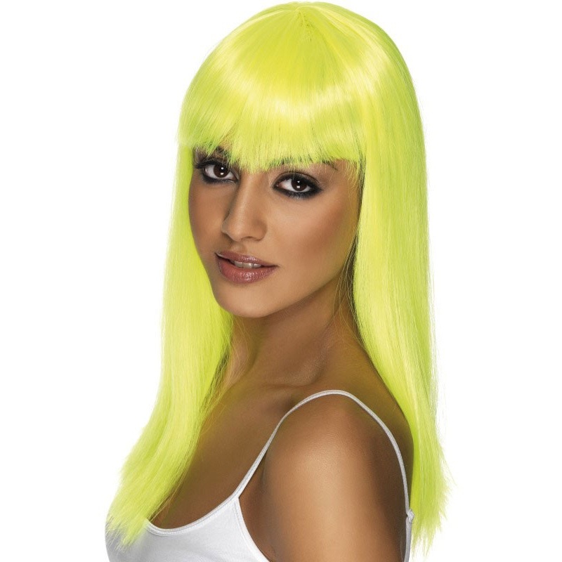 Long hair neon women's wig