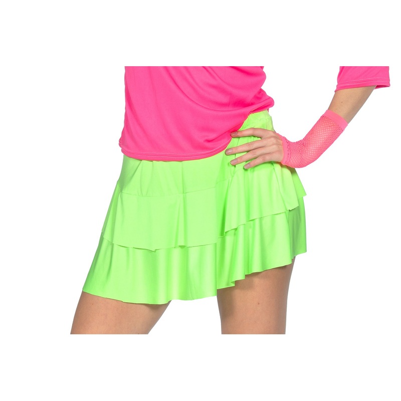 Party Layered Skirt Neon Green One Size