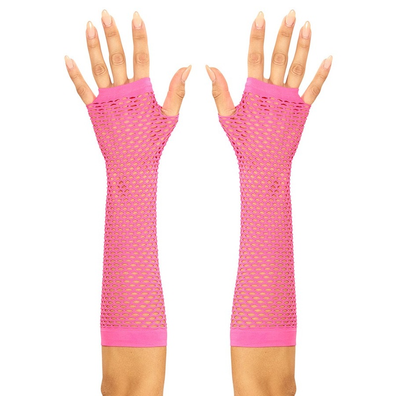 Pink neon mesh gloves Nena