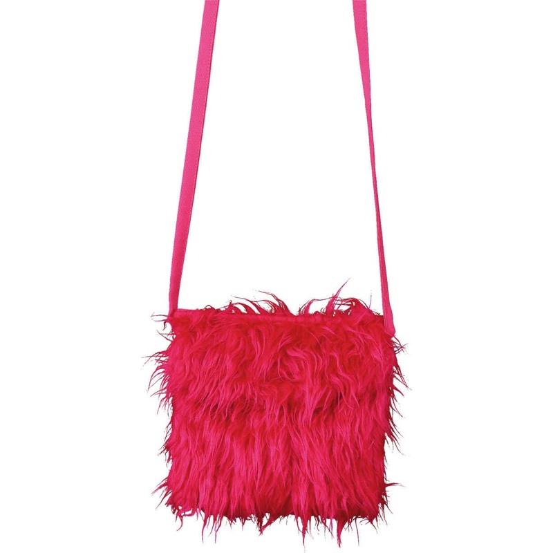 Pink plush bag