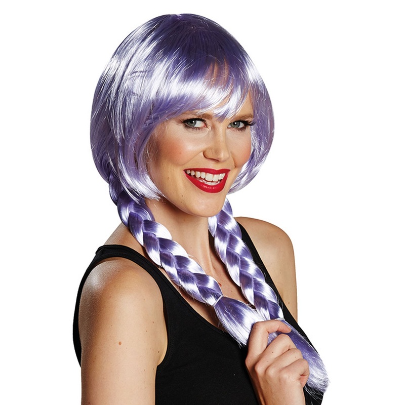 Purple wig with braids
