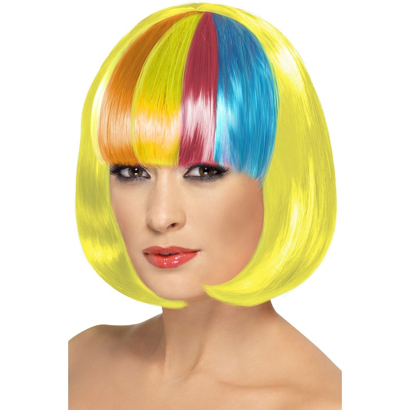 Raver Rainbow Bob Wig