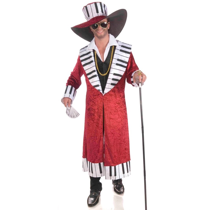 Red pianoman man's robe