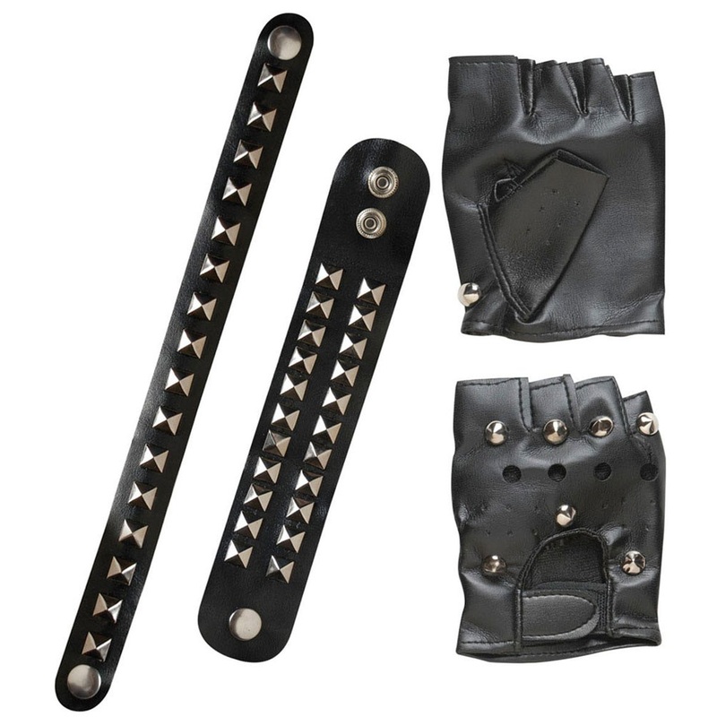 Studded leather punk set