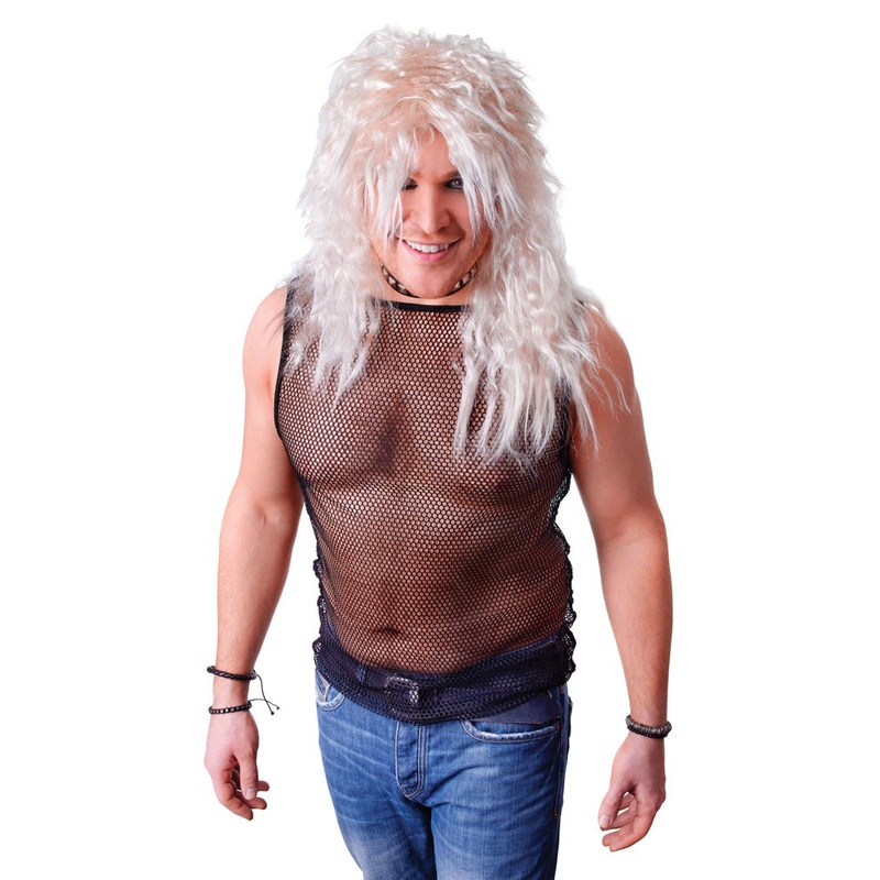 White rock long hair wig