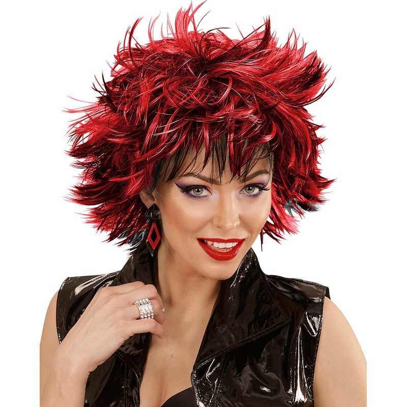 Wild 80s wig red-black