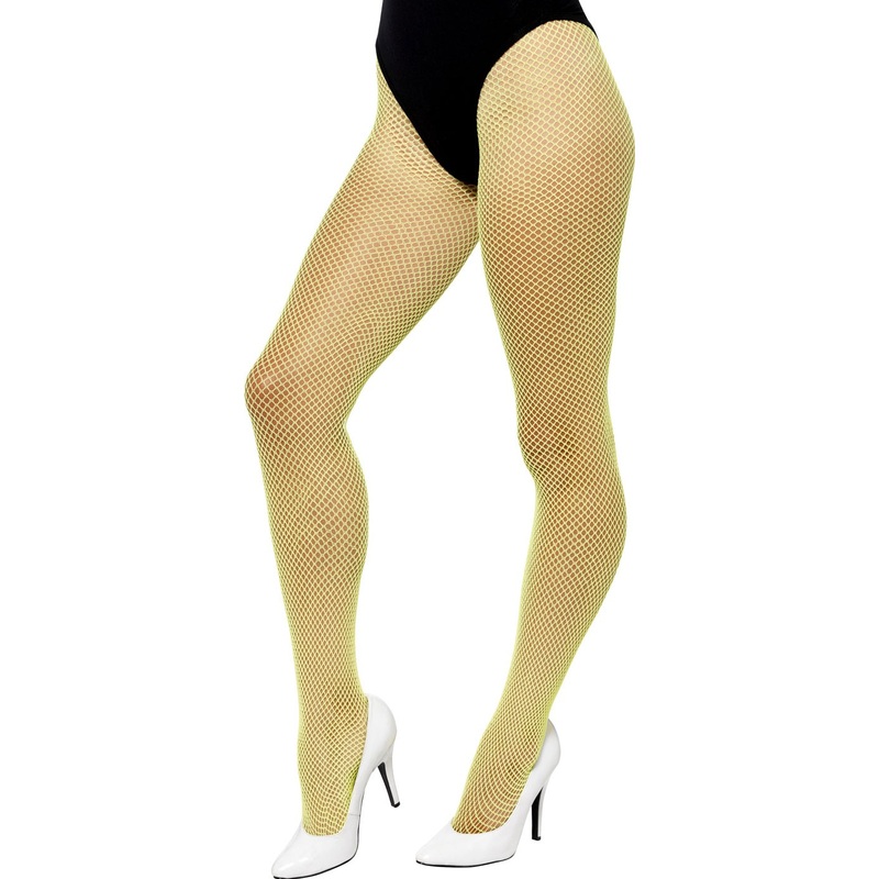 Yellow Bad Taste fishnet tights