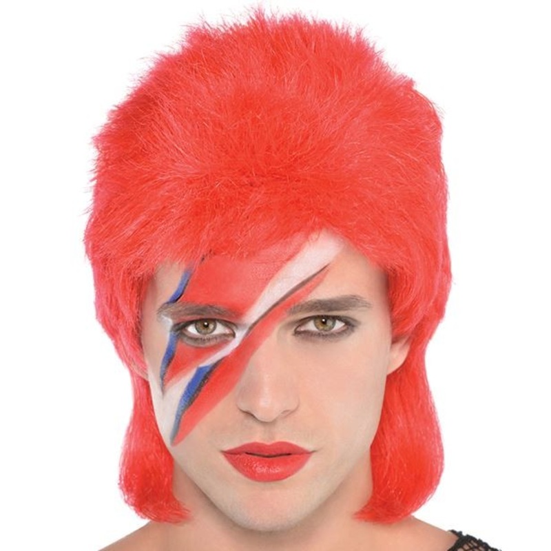 80s mullet wig red