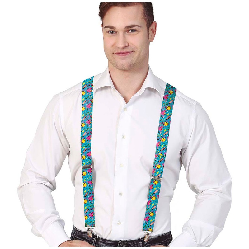 80s suspenders geometrical
