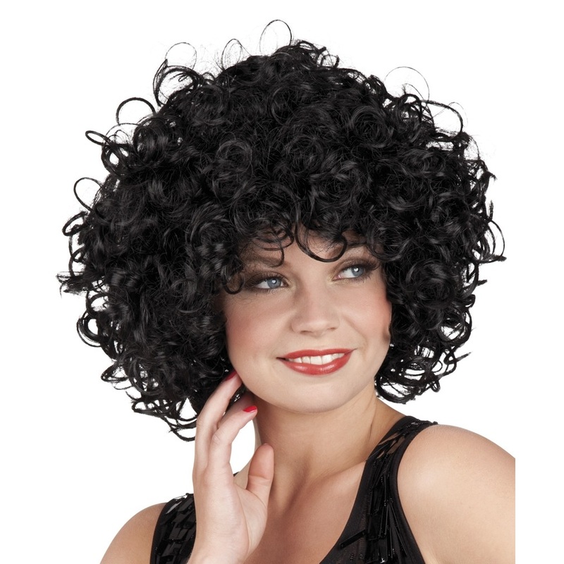 Black curly hair pina wig
