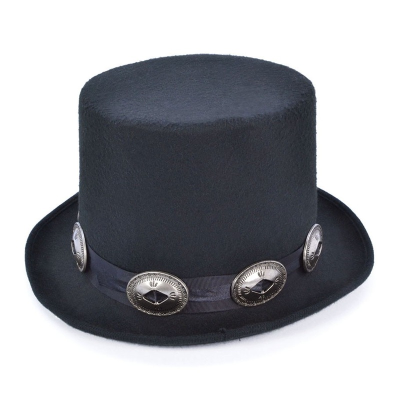 Black top hat 80s rocker