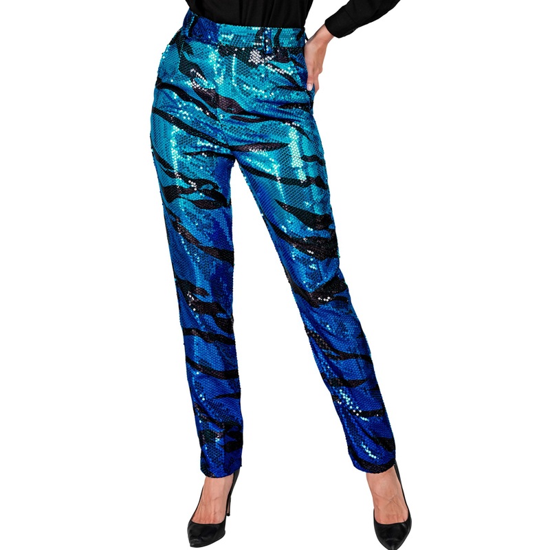Blue Waves sequin women's trousers S