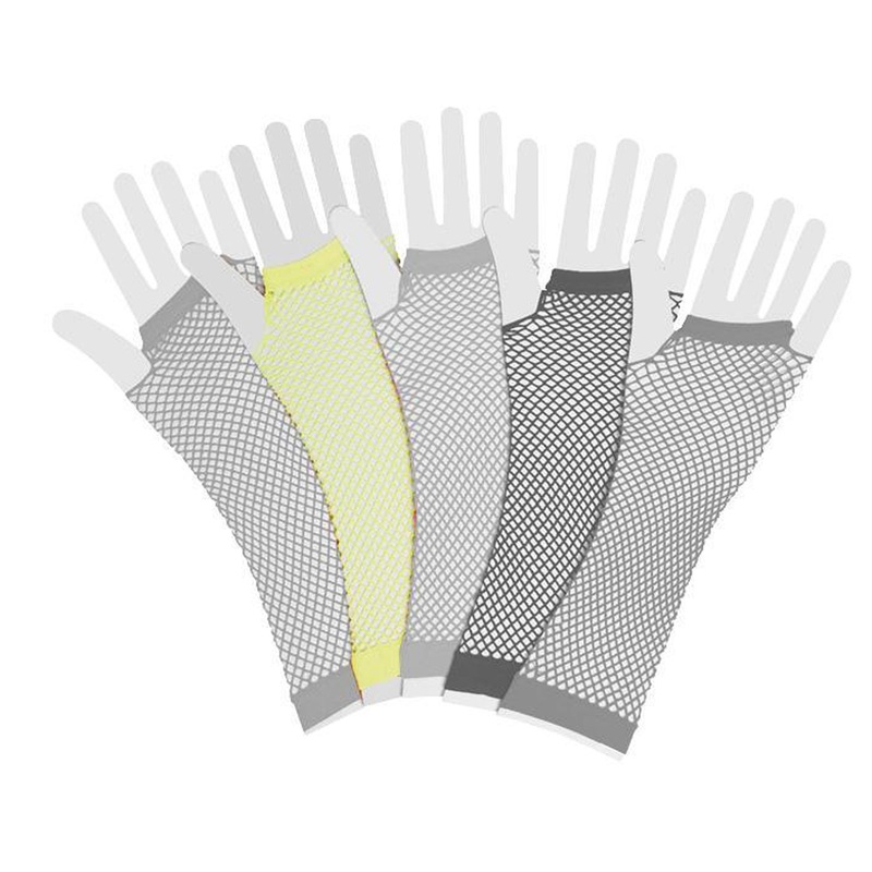 Cheeky 80s mesh gloves yellow