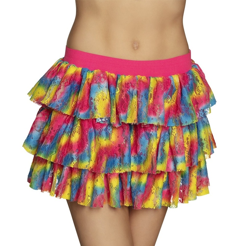 Color Splash lace skirt