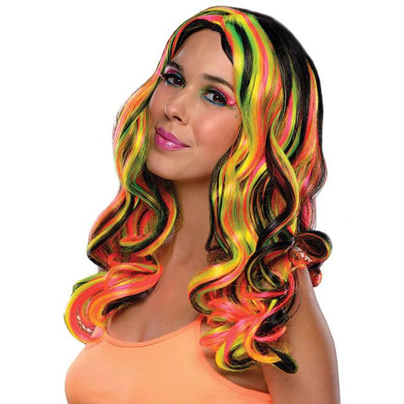 Colorful blaze waves wig