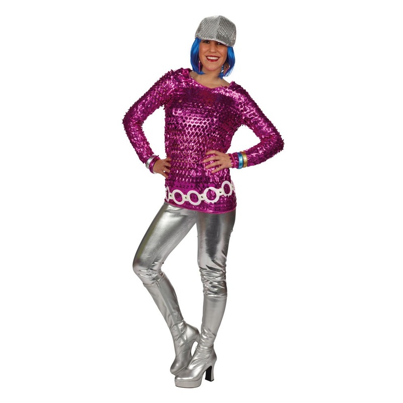 Cool pink metallic shirt for women