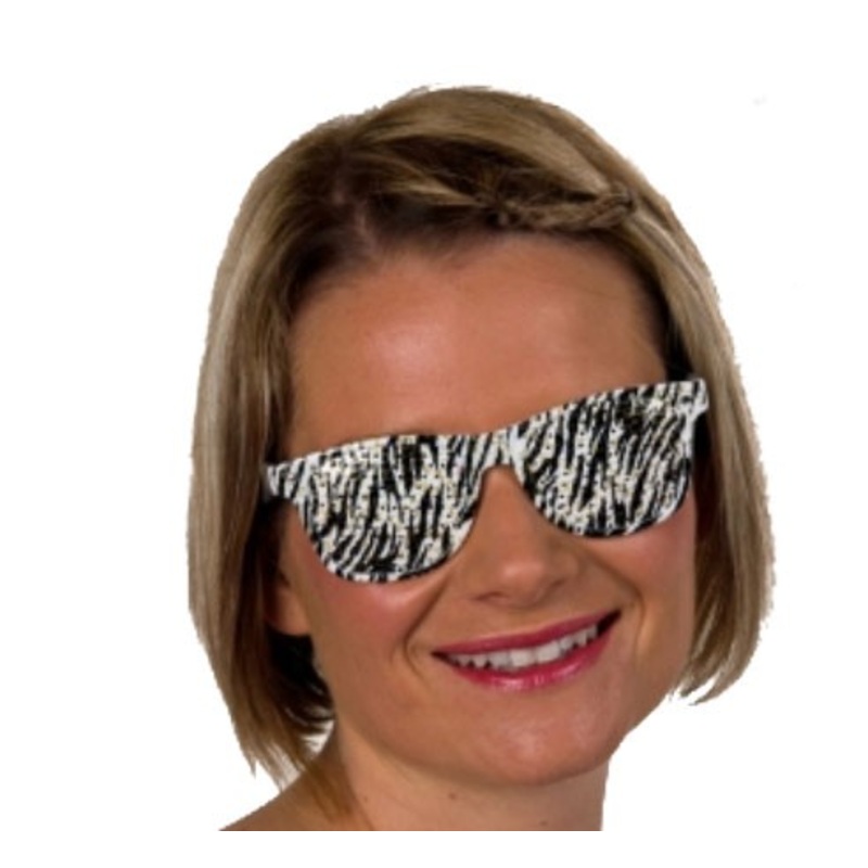Funky zebra party glasses