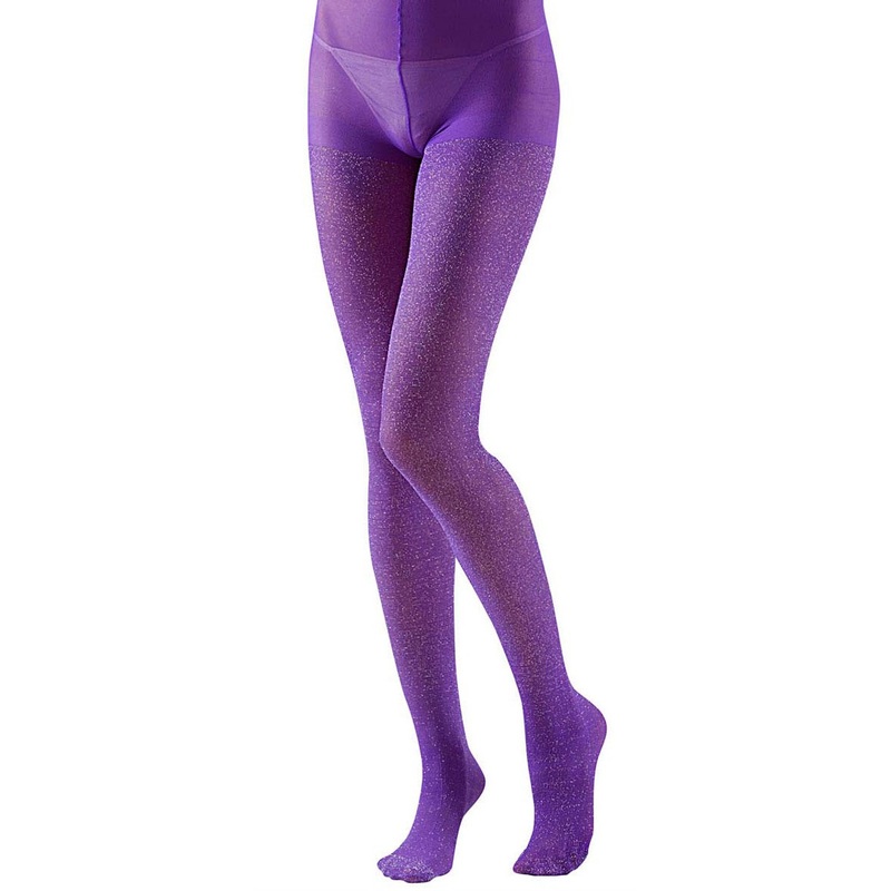Glitter tights Liliana 40DEN purple