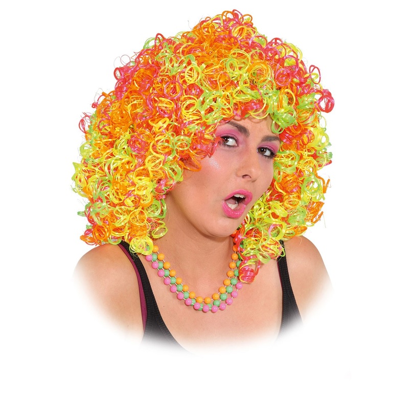 Neon curly head wig