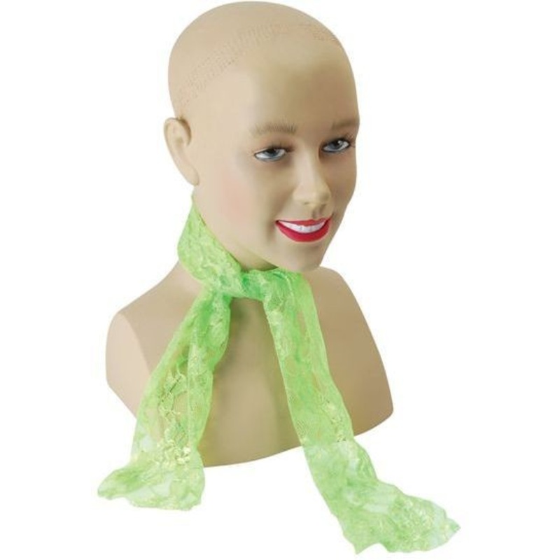 Neon green 80s scarf