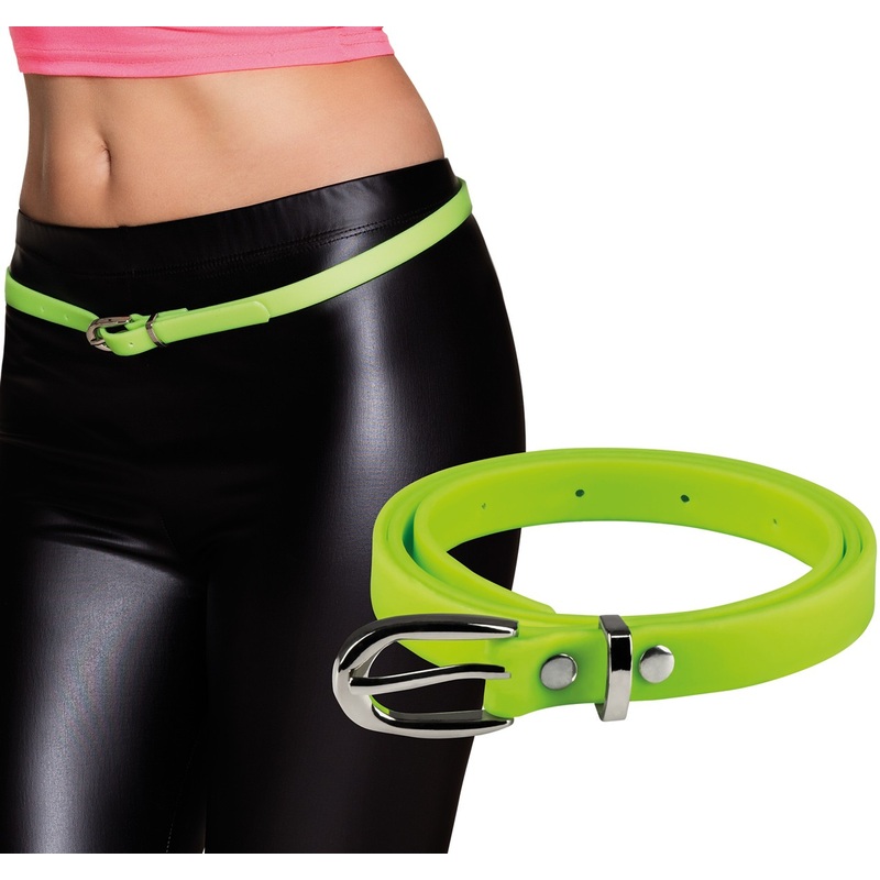 Neon green party belt for women