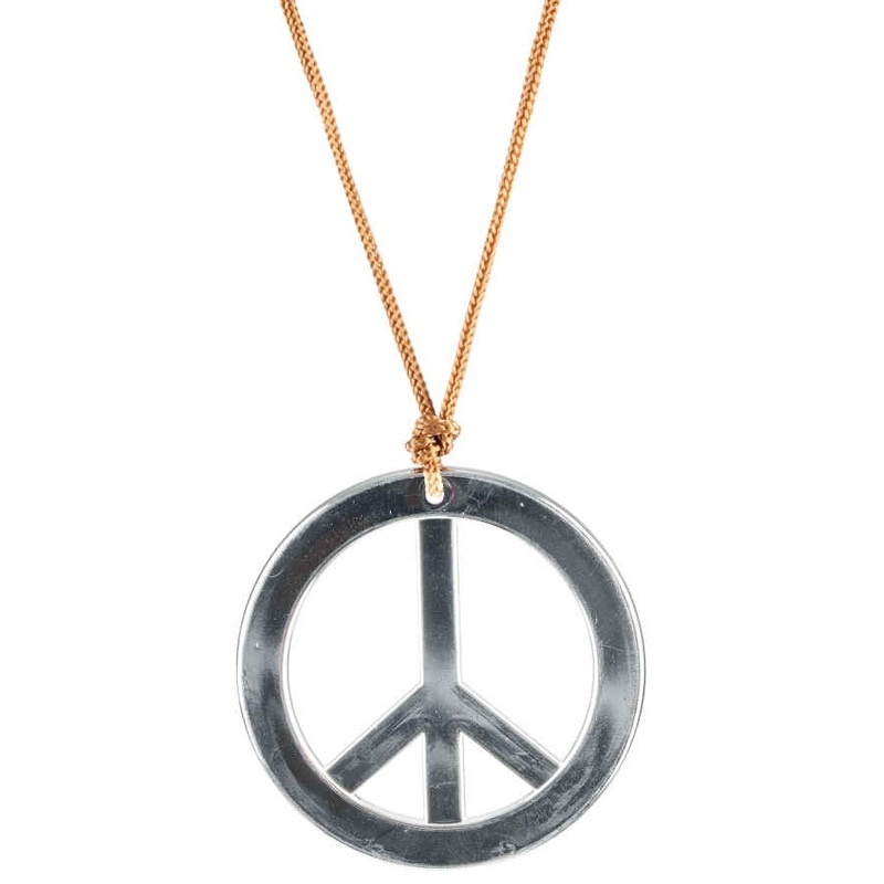 Peace plastic necklace