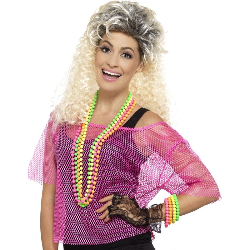 Pink 80s mesh shirt S-M