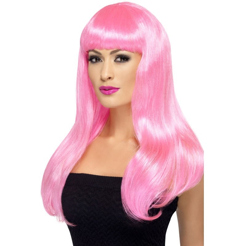 Pink Glamor Babe Party Wig