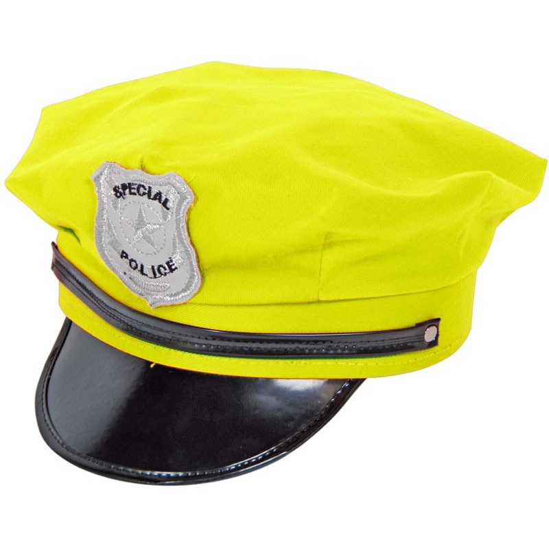 Police hat in yellow