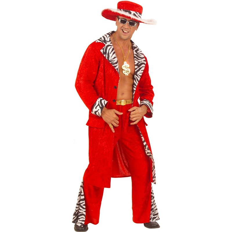 Red Pimp Men's Costume S