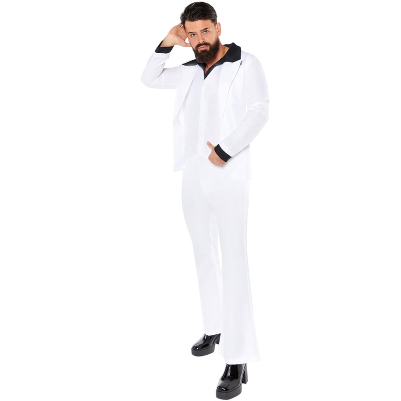 70s Night Fever party suit for men white S