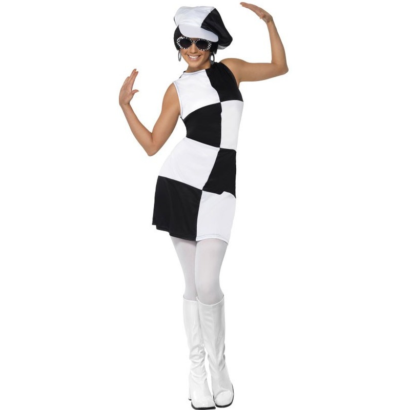 Black and white Audrey party costume S