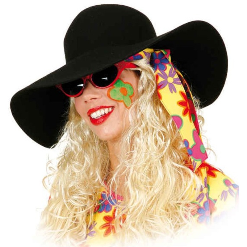 Black stylish slouch hat