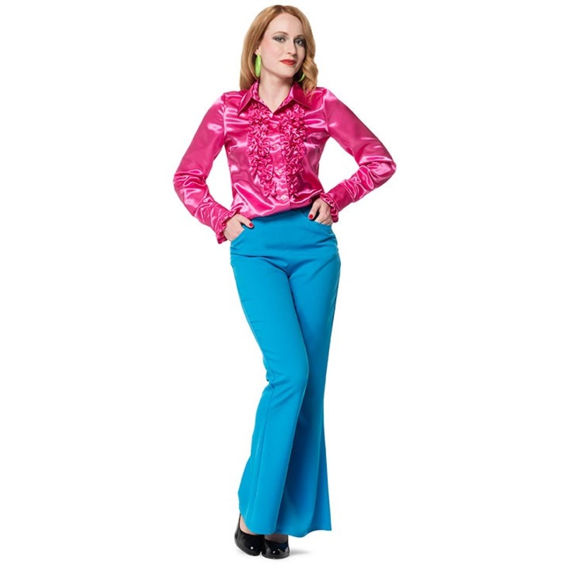 Blue flared trousers Marileen for women 34