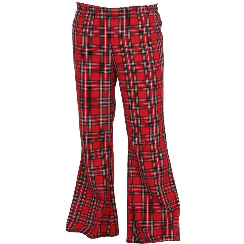 Checked flared trousers for men 48-50